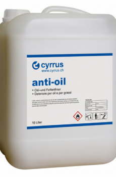 Öl- und Fettentferner ohne Lösungsmittel -Für Werkstätten - Maschinenindustrie und LebensmittelindustrieNeutral, materialschonend. Schaumarm